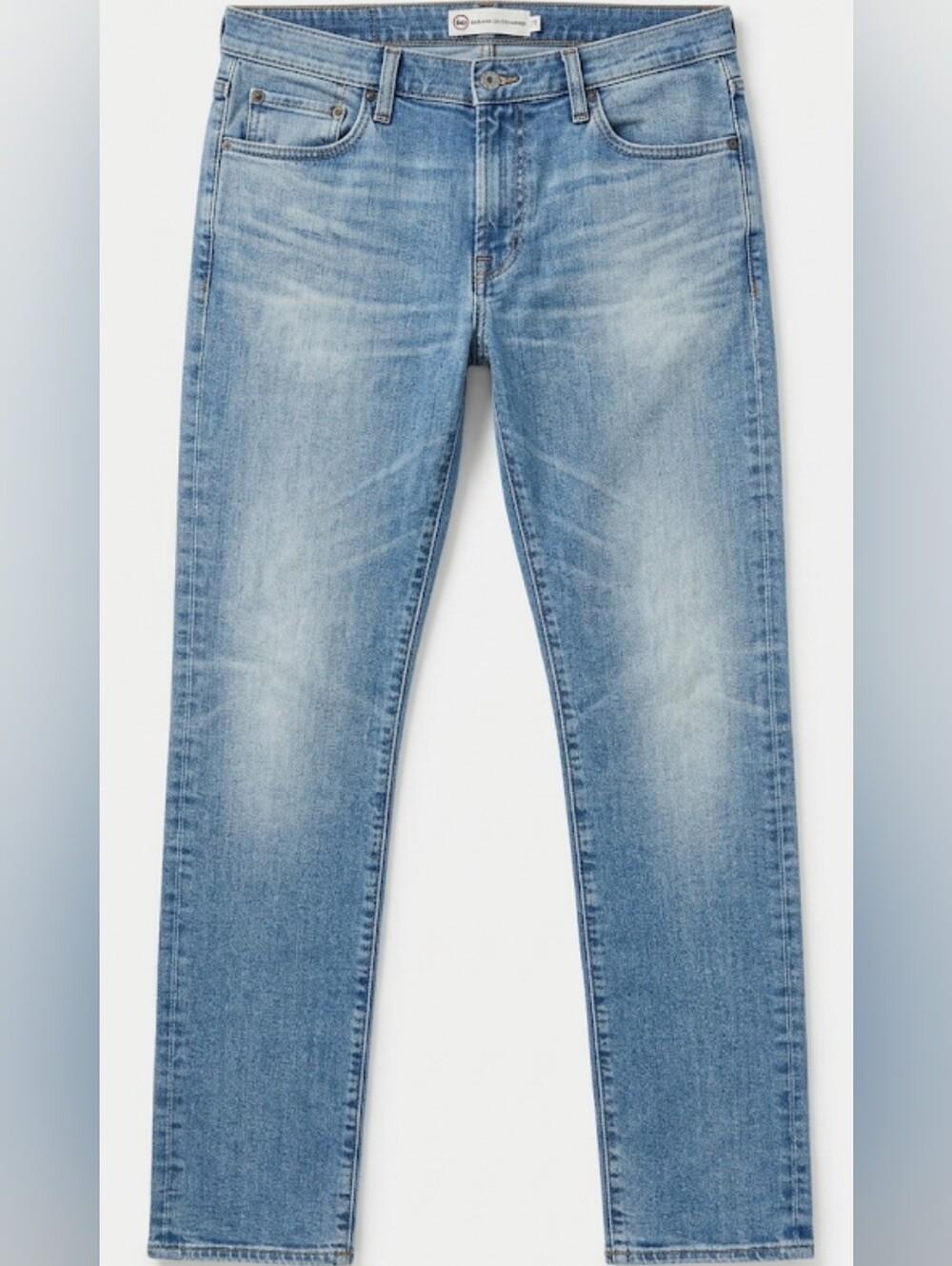 Ag Adriano Goldschmied Slim Straight Light Blue Jeans Size 33 Style Everett